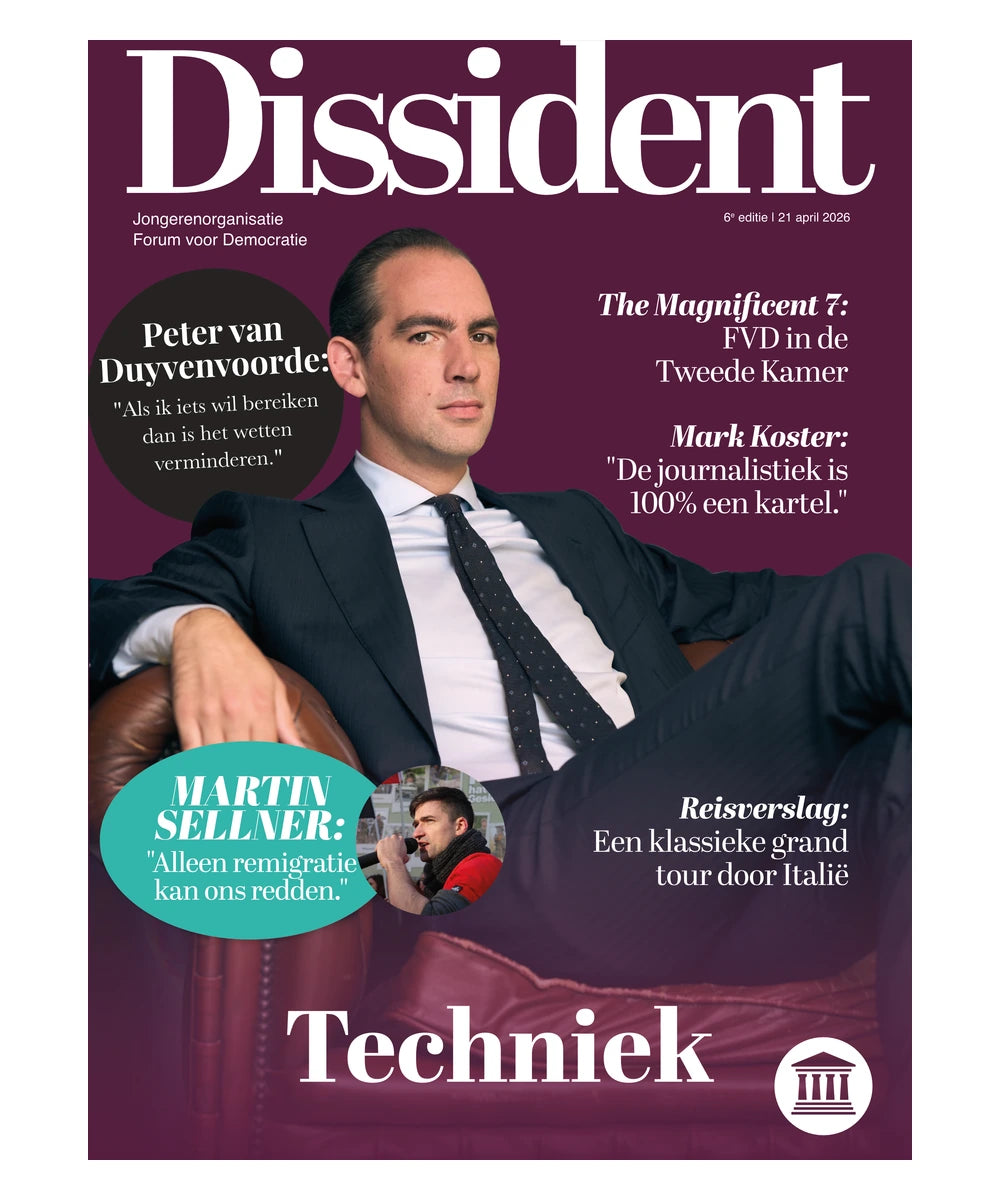 Omslag van Dissident editie 6 met thema Techniek en Peter van Duyvenvoorde