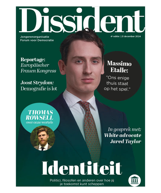 Omslag van Dissident editie 4 met thema Identiteit en Massimo Etalle