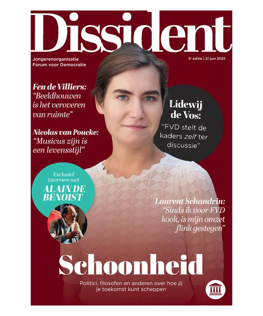 Omslag van Dissident editie 5 met thema Schoonheid en Lidewij de Vos