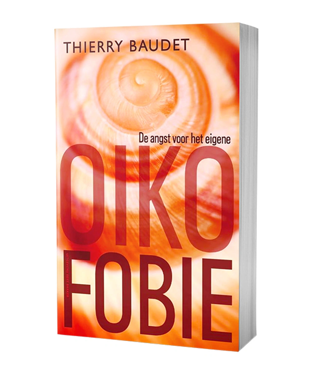 Boekomslag met zichtbare boekrand van Oikofobie - Thierry Baudet